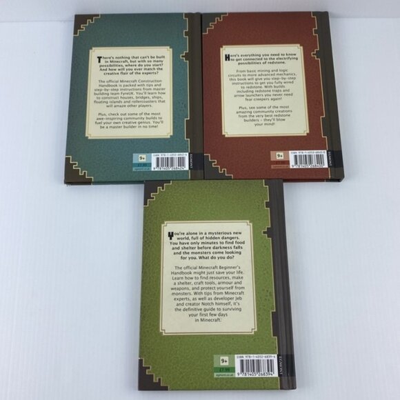 Minecraft Handbooks Hardcover Set of 3 Beginner's Construction Redstone - Picture 2 of 15